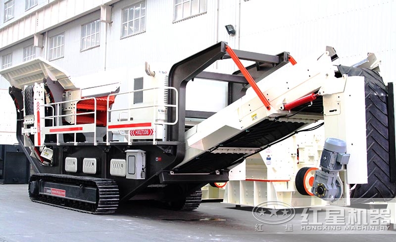 移动式制砂设备生产车间：履带式移动破碎站，时产40-400吨